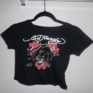 Ed Hardy Black Graphic Tee